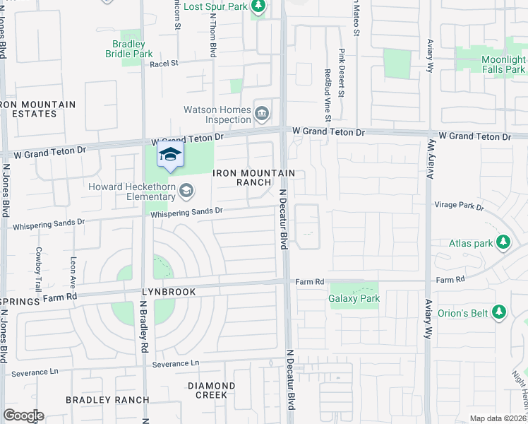map of restaurants, bars, coffee shops, grocery stores, and more near 4909 Cascade Pools Avenue in Las Vegas