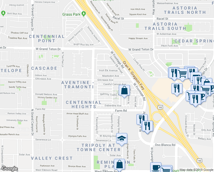 map of restaurants, bars, coffee shops, grocery stores, and more near 9061 Silk Threads Avenue in Las Vegas