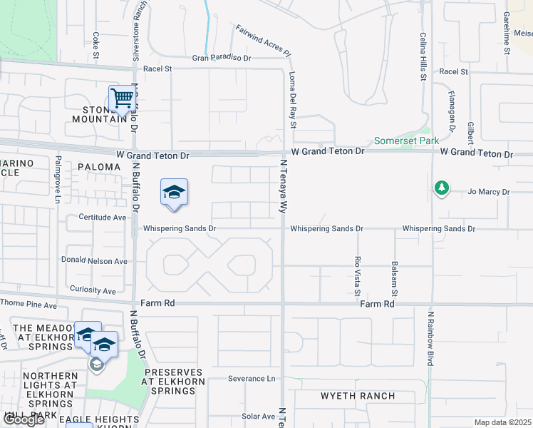map of restaurants, bars, coffee shops, grocery stores, and more near 7251 Fresh Harvest Avenue in Las Vegas
