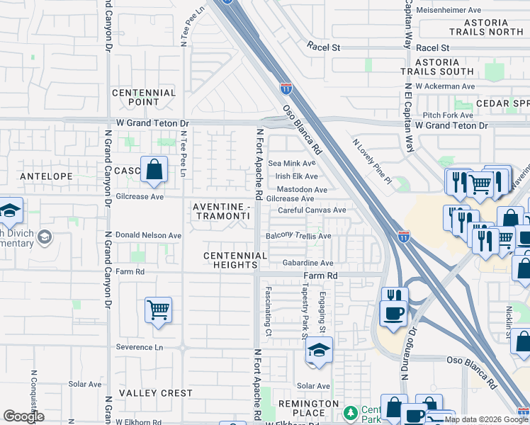 map of restaurants, bars, coffee shops, grocery stores, and more near 9148 Rich Tapestry Court in Las Vegas