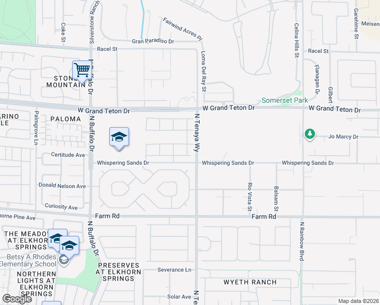 map of restaurants, bars, coffee shops, grocery stores, and more near 7230 Fresh Harvest Avenue in Las Vegas