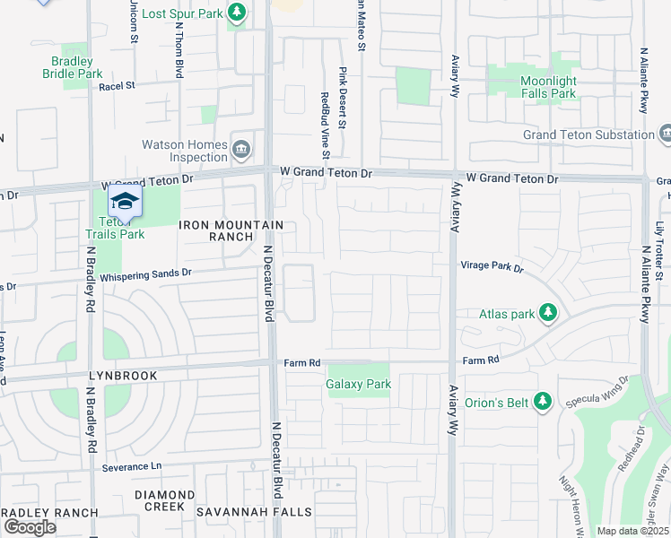 map of restaurants, bars, coffee shops, grocery stores, and more near 4546 Solitude Falls Avenue in North Las Vegas