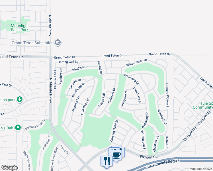 map of restaurants, bars, coffee shops, grocery stores, and more near 7804 Island Rail Drive in North Las Vegas