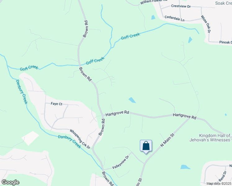 map of restaurants, bars, coffee shops, grocery stores, and more near 117 Rosewood Lane in King
