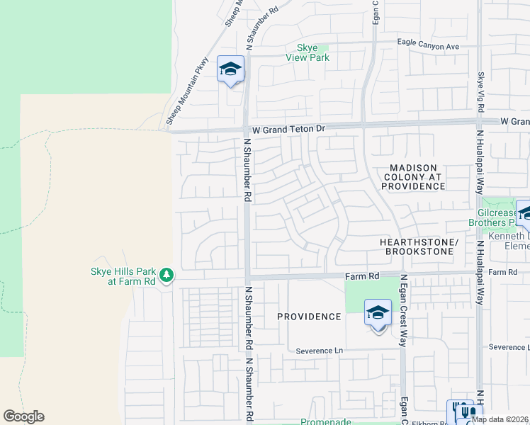 map of restaurants, bars, coffee shops, grocery stores, and more near 10644 Tray Mountain Avenue in Las Vegas