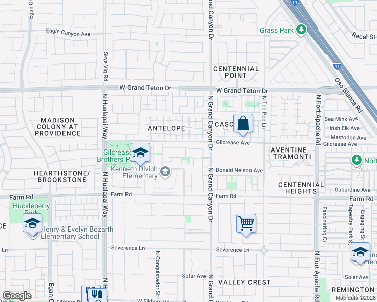 map of restaurants, bars, coffee shops, grocery stores, and more near 7805 Blesbok Court in Las Vegas