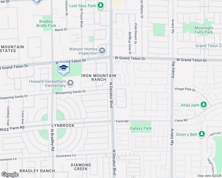 map of restaurants, bars, coffee shops, grocery stores, and more near 7727 North Decatur Boulevard in Las Vegas
