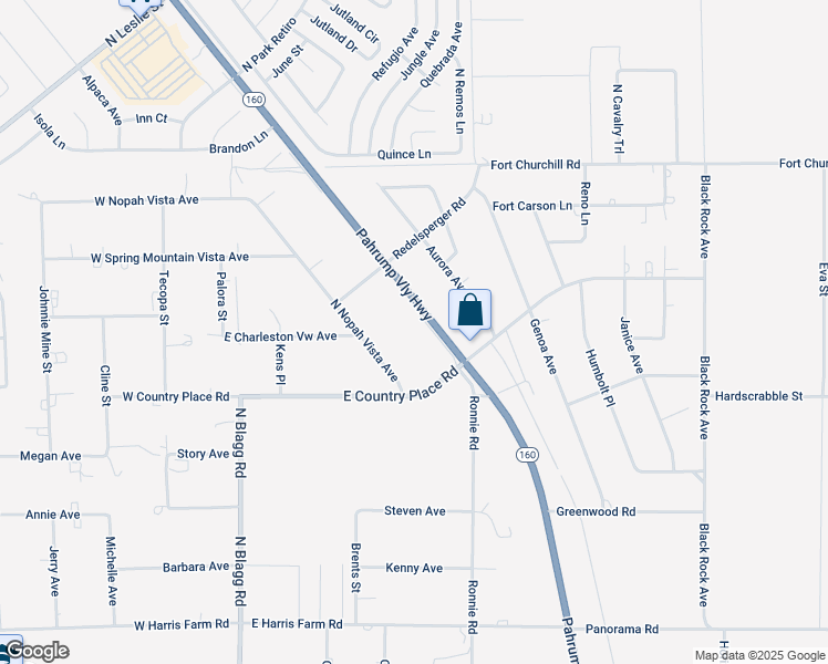 map of restaurants, bars, coffee shops, grocery stores, and more near 5530 Nevada 160 in Pahrump