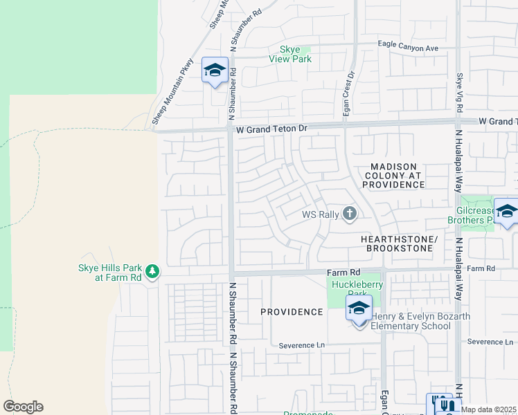 map of restaurants, bars, coffee shops, grocery stores, and more near 10624 Tray Mountain Avenue in Las Vegas