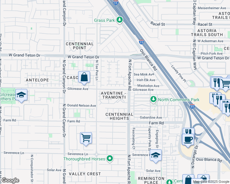 map of restaurants, bars, coffee shops, grocery stores, and more near 7813 Slendermint Court in Las Vegas