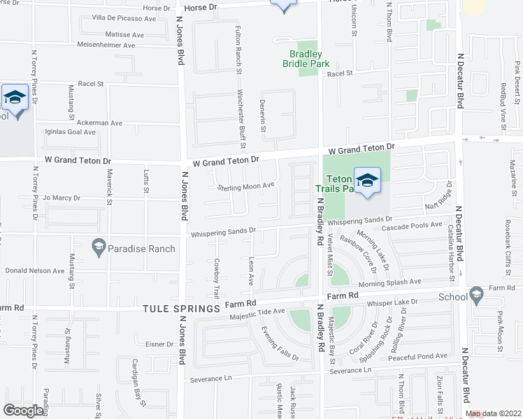 map of restaurants, bars, coffee shops, grocery stores, and more near 5781 Cowboy Fiddle Court in Las Vegas