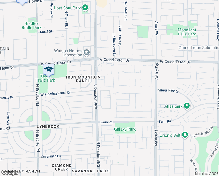 map of restaurants, bars, coffee shops, grocery stores, and more near 4546 Solitude Falls Avenue in North Las Vegas