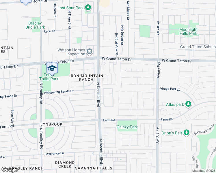 map of restaurants, bars, coffee shops, grocery stores, and more near 7830 Celestial Sky Street in North Las Vegas