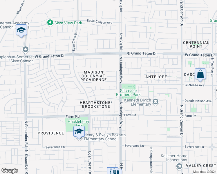 map of restaurants, bars, coffee shops, grocery stores, and more near 7737 Amberwood Peak Court in Las Vegas