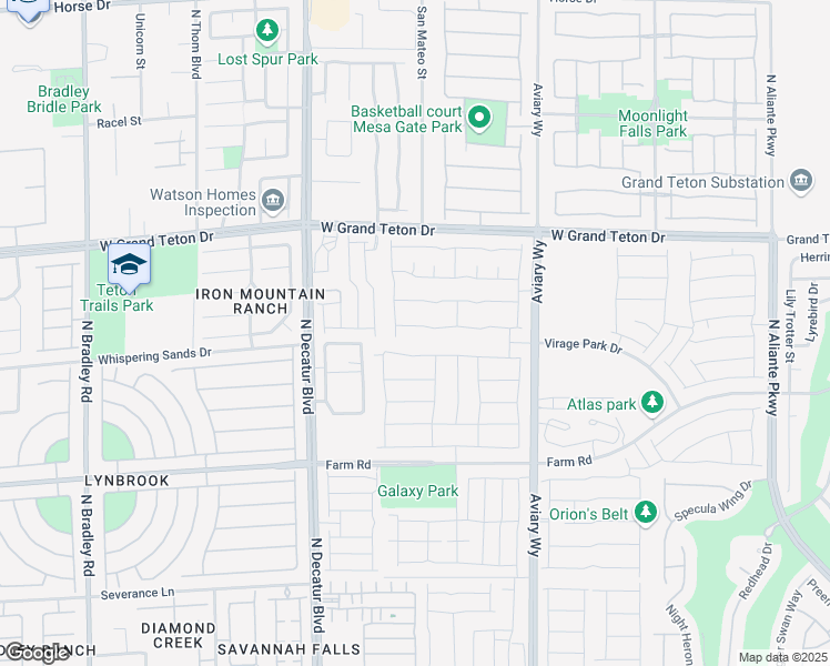 map of restaurants, bars, coffee shops, grocery stores, and more near 4505 Westmere Avenue in North Las Vegas