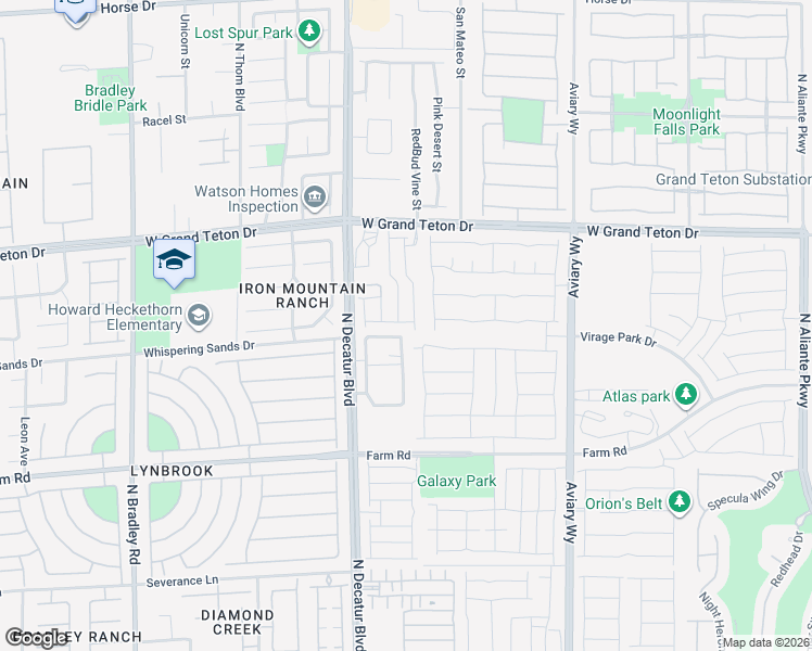 map of restaurants, bars, coffee shops, grocery stores, and more near 4655 Zodiac Sky Avenue in North Las Vegas