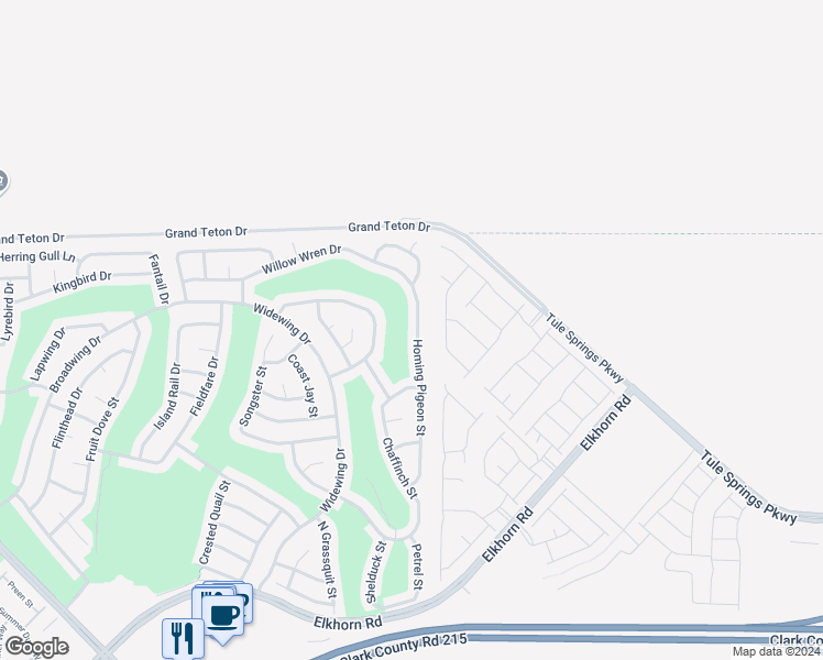 map of restaurants, bars, coffee shops, grocery stores, and more near 7813 Homing Pigeon Street in North Las Vegas