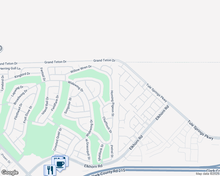 map of restaurants, bars, coffee shops, grocery stores, and more near 7813 Homing Pigeon Street in North Las Vegas