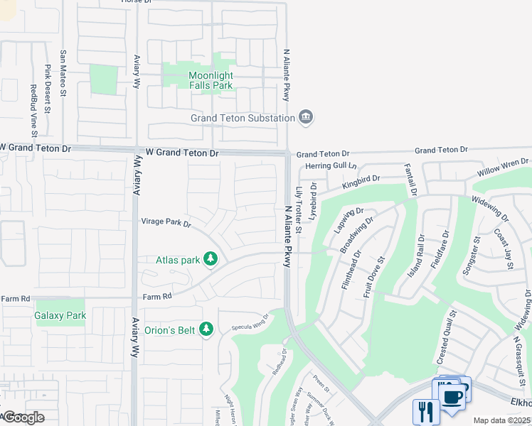 map of restaurants, bars, coffee shops, grocery stores, and more near 3760 Seyfert Avenue in North Las Vegas