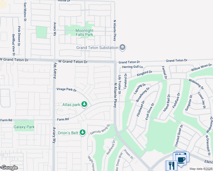 map of restaurants, bars, coffee shops, grocery stores, and more near 3760 Seyfert Avenue in North Las Vegas
