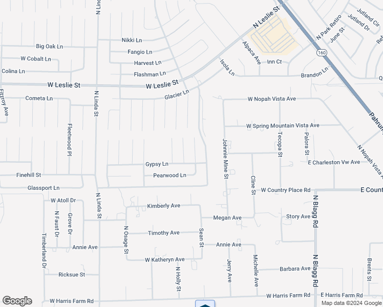 map of restaurants, bars, coffee shops, grocery stores, and more near 5670 Itasca Place in Pahrump