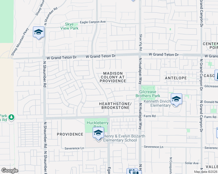 map of restaurants, bars, coffee shops, grocery stores, and more near 10269 Headrick Drive in Las Vegas