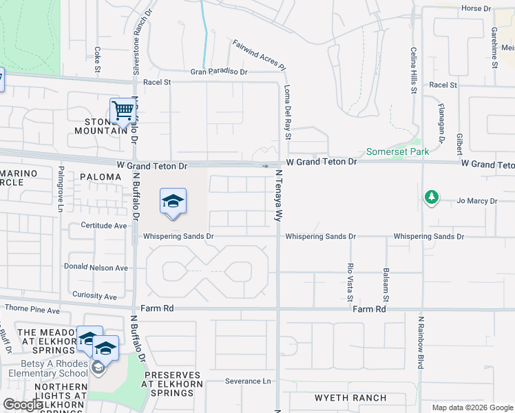 map of restaurants, bars, coffee shops, grocery stores, and more near 7260 Abundant Harvest Avenue in Las Vegas