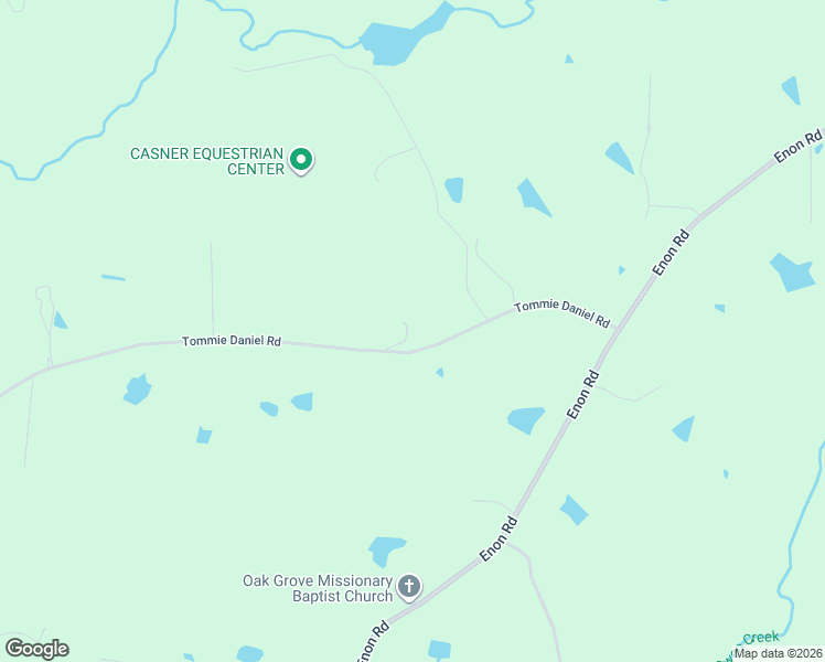 map of restaurants, bars, coffee shops, grocery stores, and more near 2145 Tommie Daniel Road in Oxford