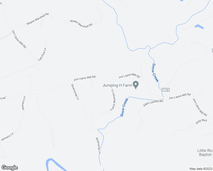 map of restaurants, bars, coffee shops, grocery stores, and more near 837 Joe Layne Mill Road in Elkin