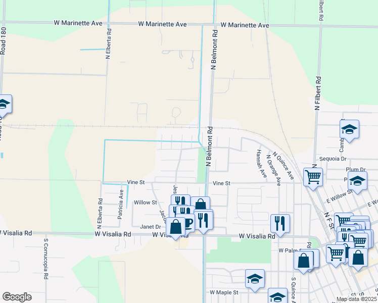 map of restaurants, bars, coffee shops, grocery stores, and more near 1150 Meadow Ave in Exeter