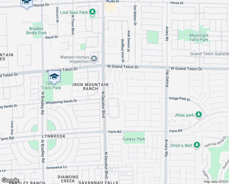 map of restaurants, bars, coffee shops, grocery stores, and more near 7830 Celestial Sky Street in North Las Vegas