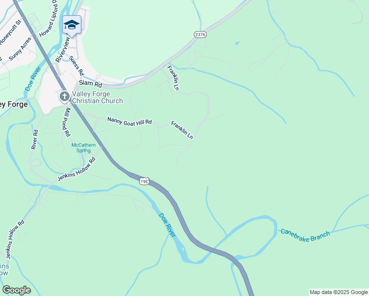 map of restaurants, bars, coffee shops, grocery stores, and more near 102 Rouse Private Dr in Elizabethton