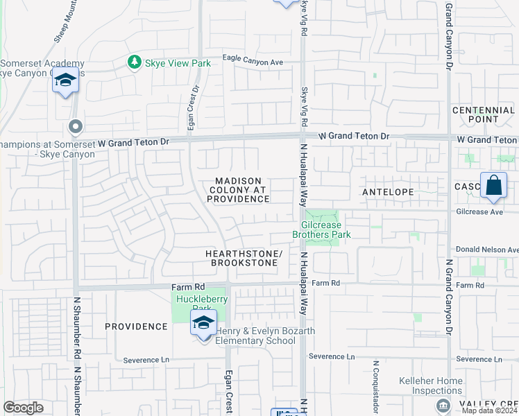 map of restaurants, bars, coffee shops, grocery stores, and more near 10225 Headrick Drive in Las Vegas