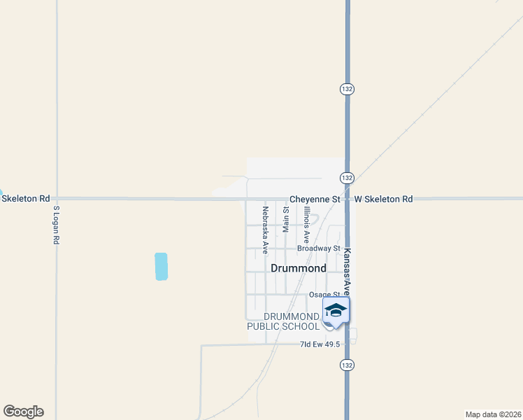 map of restaurants, bars, coffee shops, grocery stores, and more near 112 Nebraska Avenue in Drummond