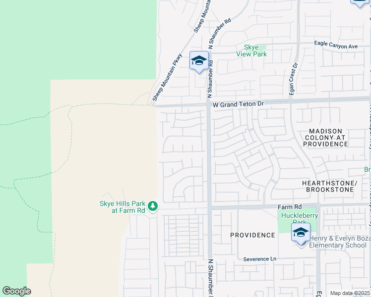 map of restaurants, bars, coffee shops, grocery stores, and more near 7818 North Brodie Castle Court in Las Vegas