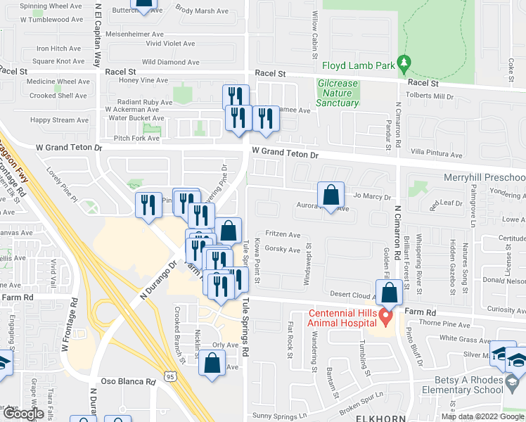 map of restaurants, bars, coffee shops, grocery stores, and more near 8324 Dawn Breeze Avenue in Las Vegas