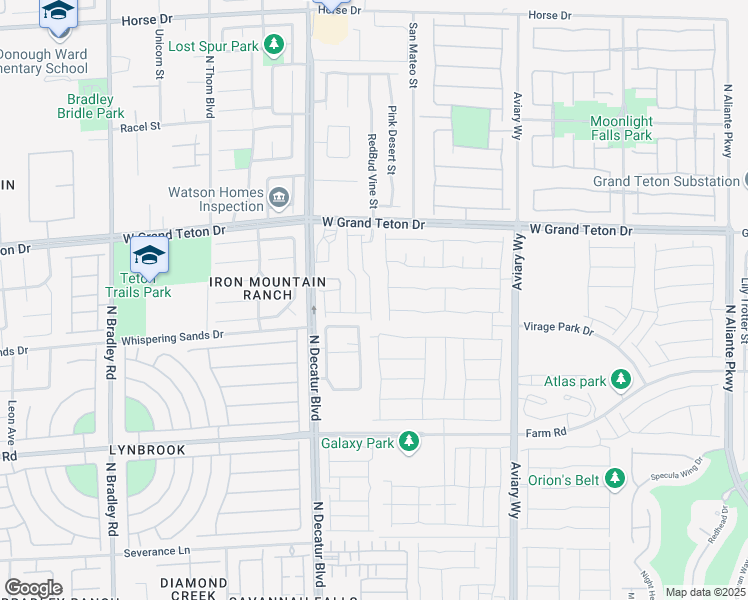 map of restaurants, bars, coffee shops, grocery stores, and more near 7850 Pandora Sky Street in North Las Vegas