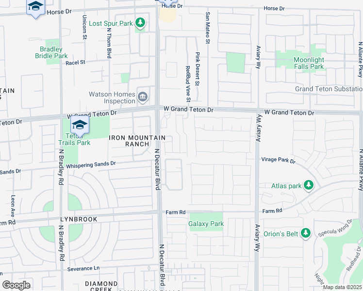 map of restaurants, bars, coffee shops, grocery stores, and more near 7930 Aurora Sky St in North Las Vegas