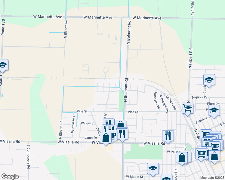 map of restaurants, bars, coffee shops, grocery stores, and more near 1150 Meadow Avenue in Exeter