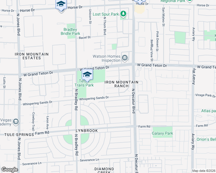 map of restaurants, bars, coffee shops, grocery stores, and more near 5040 Charlo Drive in Las Vegas