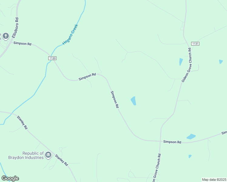 map of restaurants, bars, coffee shops, grocery stores, and more near 619 Simpson Road in Stokesdale