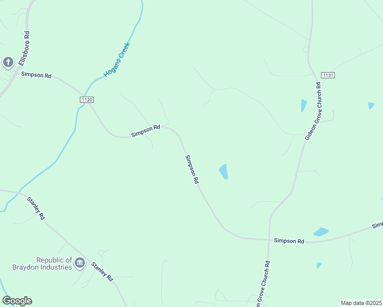 map of restaurants, bars, coffee shops, grocery stores, and more near 619 Simpson Road in Stokesdale