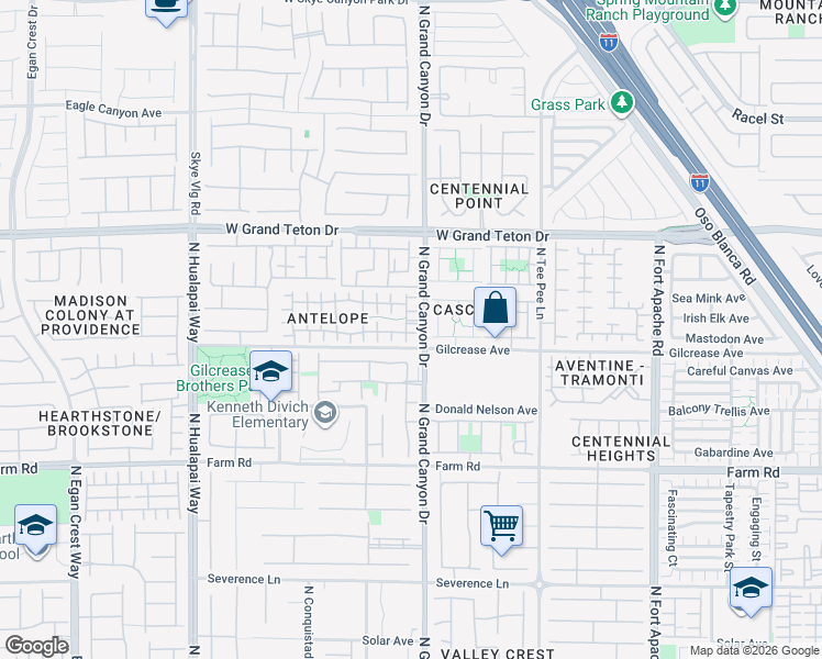 map of restaurants, bars, coffee shops, grocery stores, and more near 7804 Ellendale Court in Las Vegas