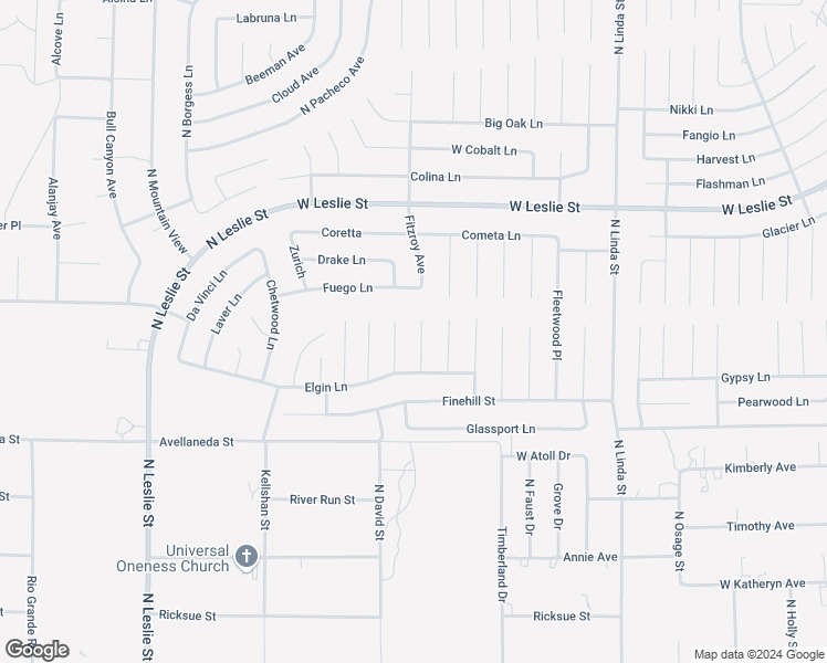 map of restaurants, bars, coffee shops, grocery stores, and more near 5710 Fitzroy Avenue in Pahrump