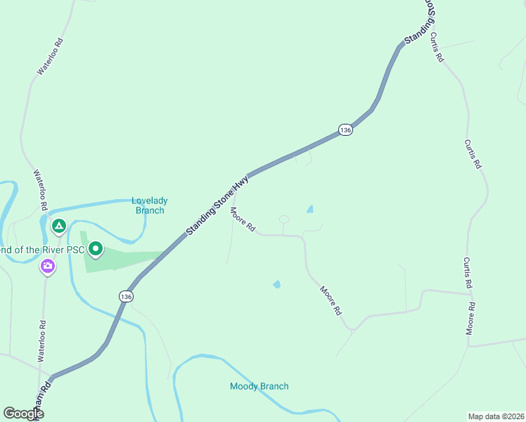 map of restaurants, bars, coffee shops, grocery stores, and more near 139 Moore Road in Cookeville