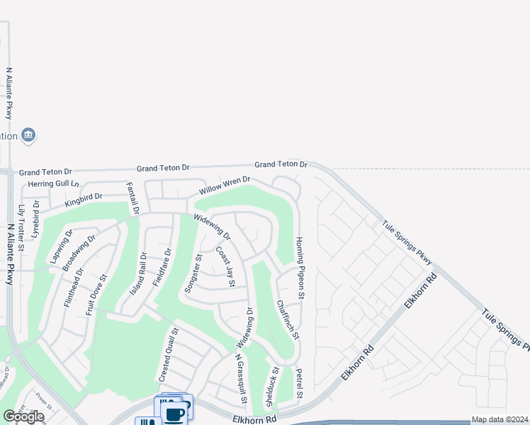 map of restaurants, bars, coffee shops, grocery stores, and more near 2220 Carrier Dove Way in North Las Vegas