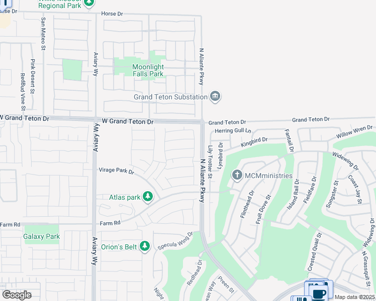 map of restaurants, bars, coffee shops, grocery stores, and more near 3759 Corellia Ave in North Las Vegas