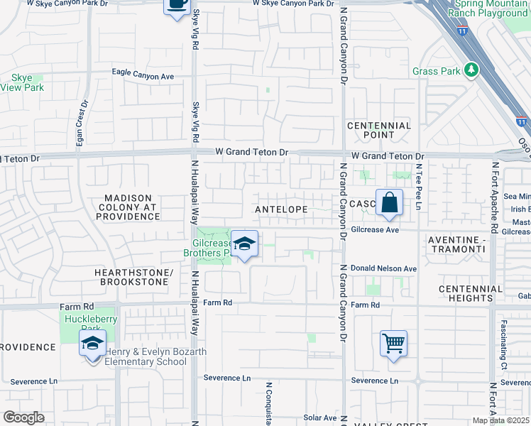 map of restaurants, bars, coffee shops, grocery stores, and more near 7829 Edmonton Court in Las Vegas