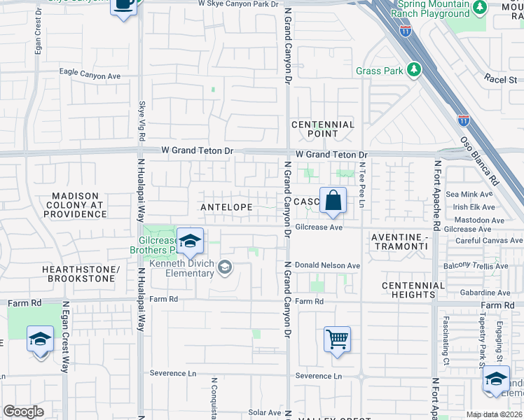 map of restaurants, bars, coffee shops, grocery stores, and more near 7865 Running Doe Court in Las Vegas