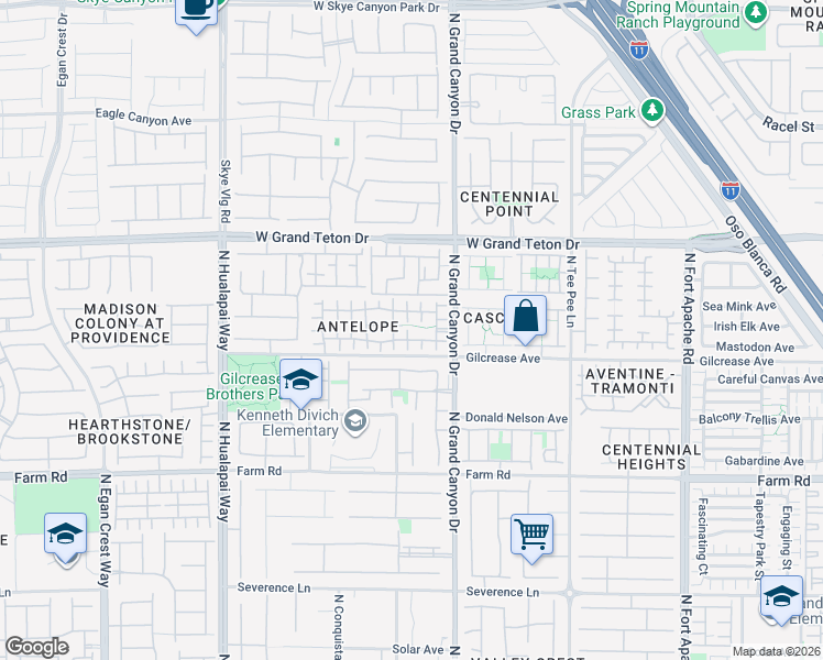 map of restaurants, bars, coffee shops, grocery stores, and more near 7865 Running Doe Court in Las Vegas